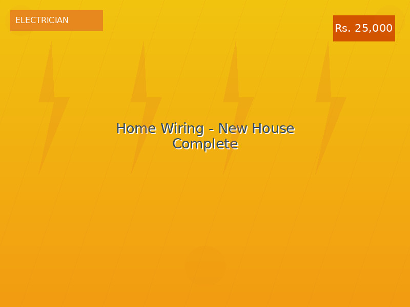 Home Wiring - New House Complete