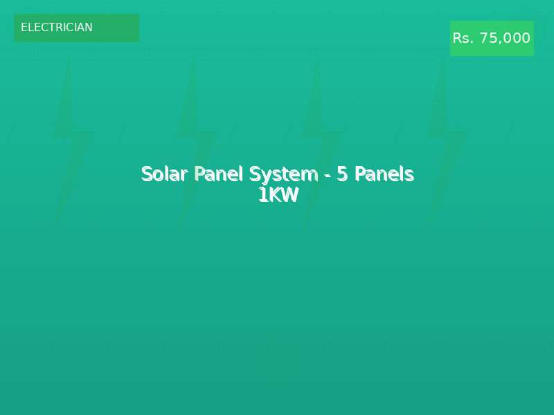 Solar Panel System - 5 Panels 1KW