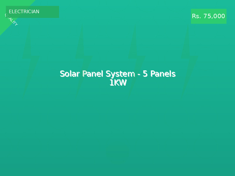 Solar Panel System - 5 Panels 1KW