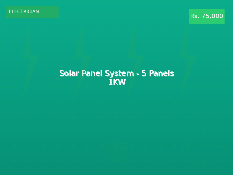 Solar Panel System - 5 Panels 1KW