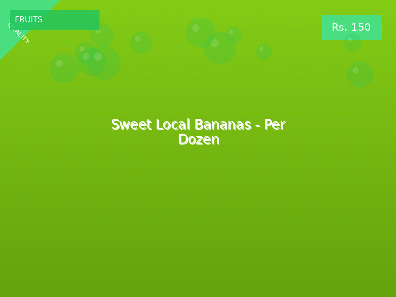 Sweet Local Bananas - Per Dozen