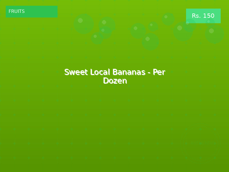 Sweet Local Bananas - Per Dozen