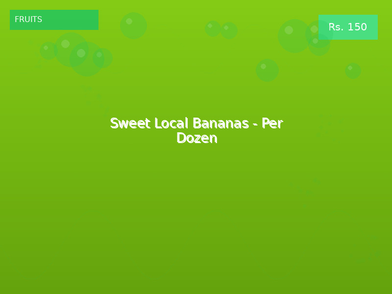 Sweet Local Bananas - Per Dozen