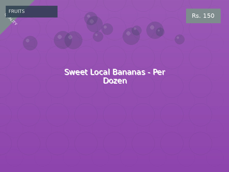Sweet Local Bananas - Per Dozen