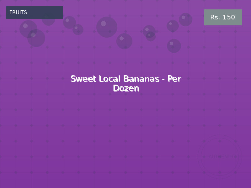 Sweet Local Bananas - Per Dozen