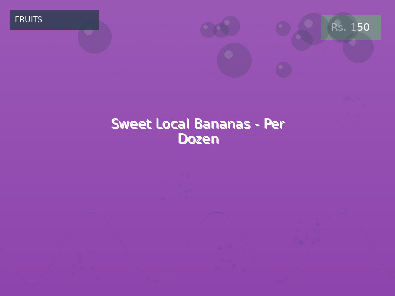 Sweet Local Bananas - Per Dozen