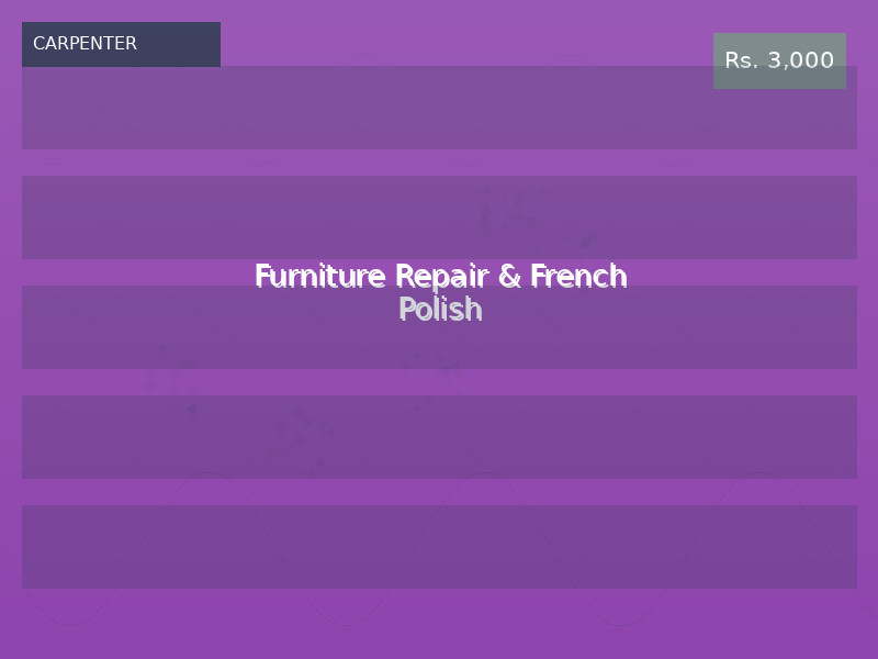 Furniture Repair & French Polish