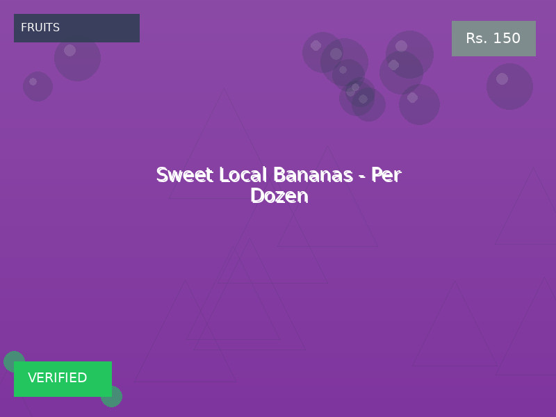 Sweet Local Bananas - Per Dozen