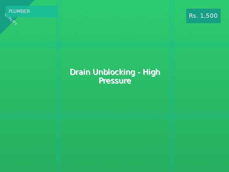Drain Unblocking - High Pressure