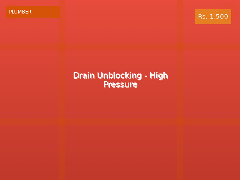 Drain Unblocking - High Pressure