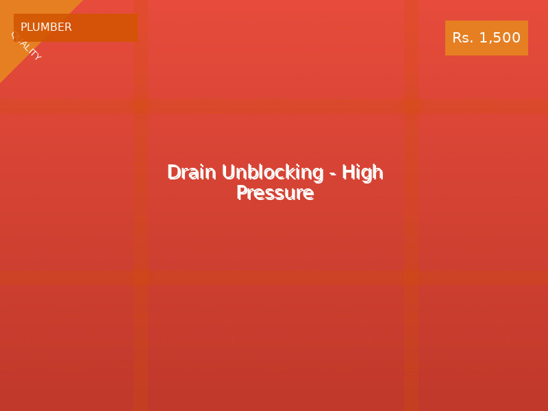 Drain Unblocking - High Pressure