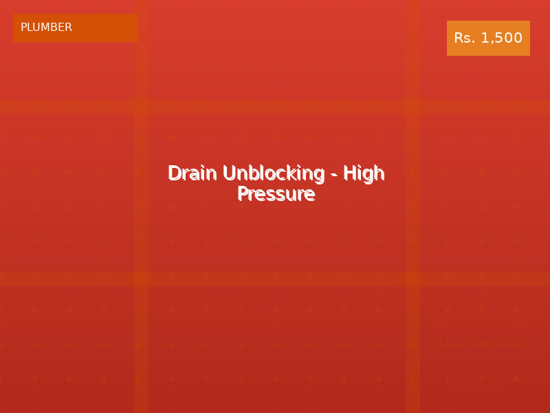 Drain Unblocking - High Pressure
