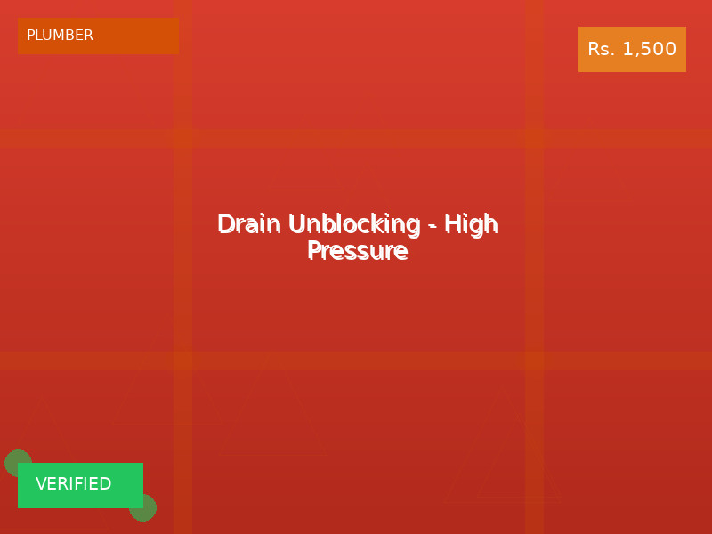 Drain Unblocking - High Pressure