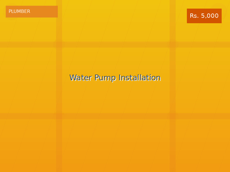 Water Pump Installation