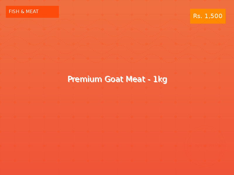 Premium Goat Meat - 1kg